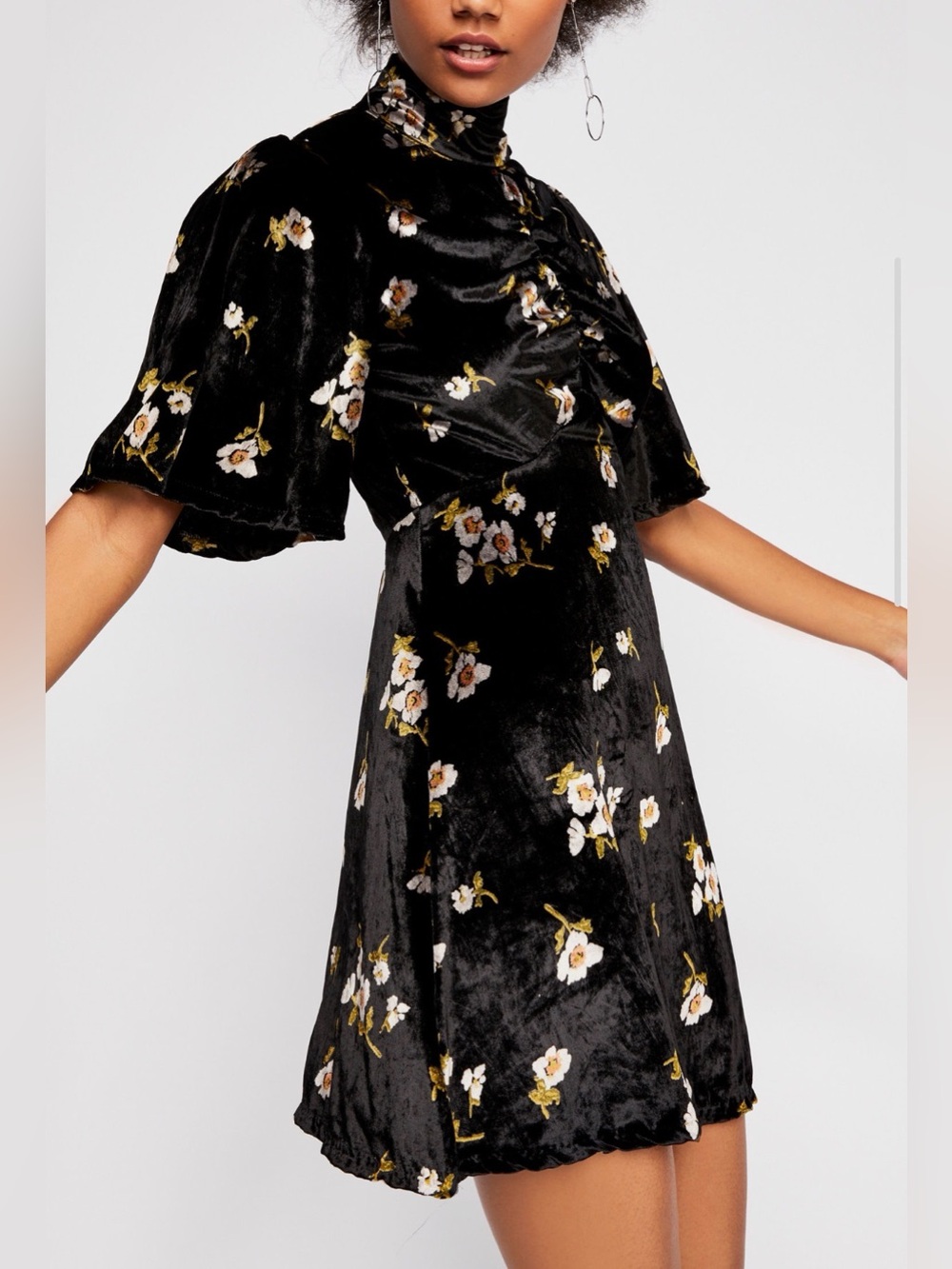 Free people be my baby velvet mini dress size 4